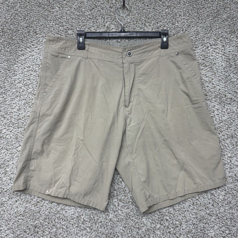 KUHL Shorts Men's 38 Shift Amphibia Hybrid Hiking Outdoor Tan Light Weight Camp